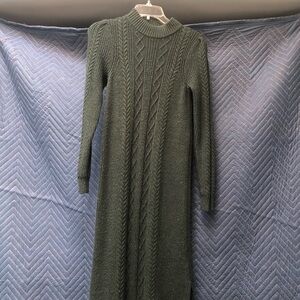 Cozy Marine Layer Forest Green Long Sweater Dress
